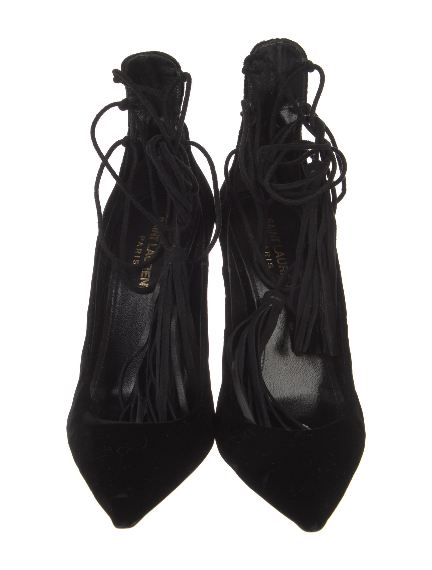 Saint Laurent Velvet Tassel Accents Pumps
